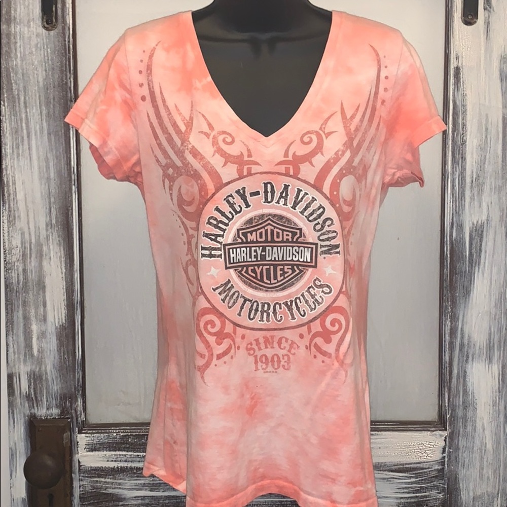 Orange Harley Davidson T-Shirt